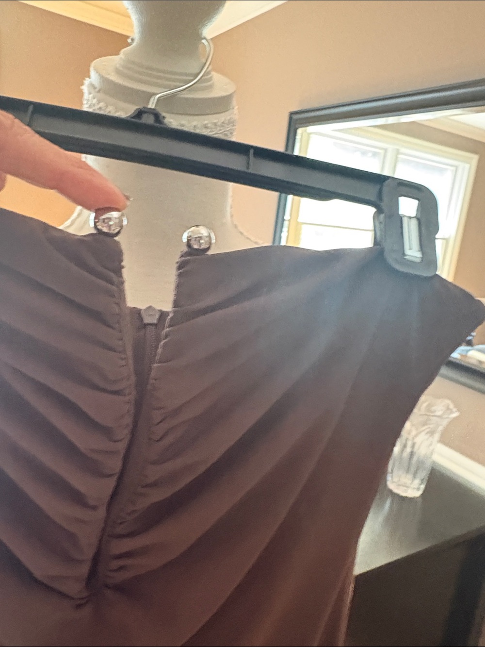 ZARA - Classic Strapless BrownMaxi Dress - Picture 6 of 7